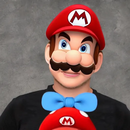 Image similar to A detailed portrait of Chris Pratt dressed as Mario, mushroom kingdom, goomba
