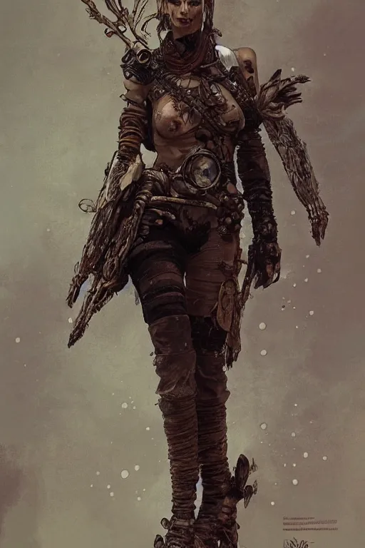 Image similar to a full body portrait of a beautiful post apocalyptic offworld nordic bounty hunter dancing reposed by the magma pits, intricate, elegant, highly detailed, digital painting, artstation, concept art, smooth, sharp focus, illustration, art by krenz cushart and artem demura and alphonse mucha