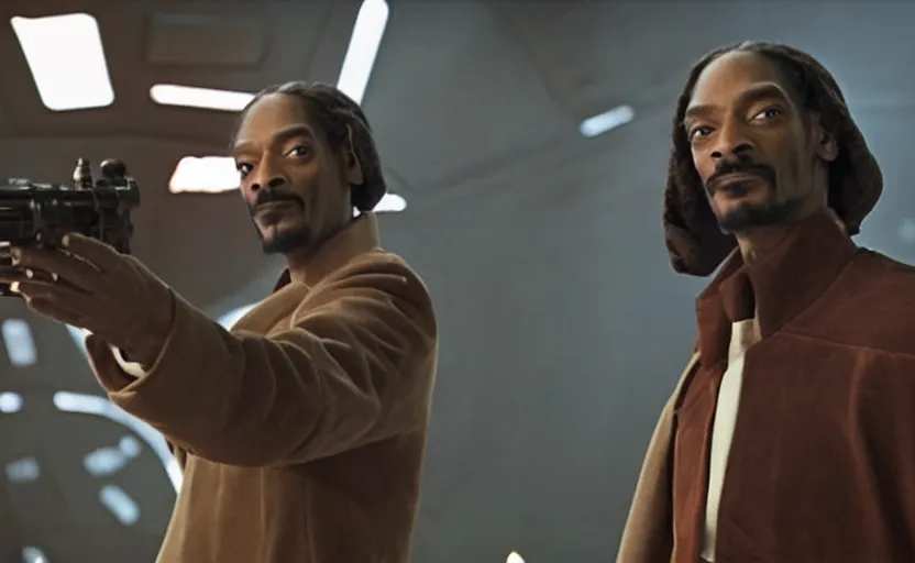 Image similar to a still of snoop dogg as han solo in star wars, 8 k