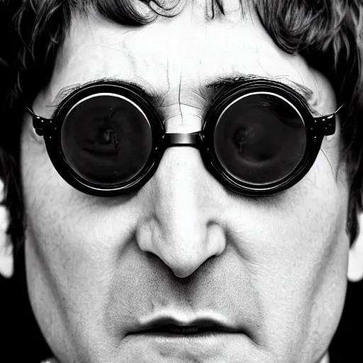 Prompt: john lennon singer 1 9 8 0, ( sony a 7 r iv, symmetric balance, polarizing filter, photolab, lightroom, 4 k, dolby vision, photography award ), vogue, perfect face