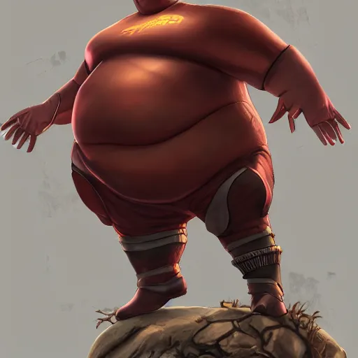 Image similar to I read harry potter and the sorcerers stone and this is what morbidly obese ironman looks like, trending on ArtStation