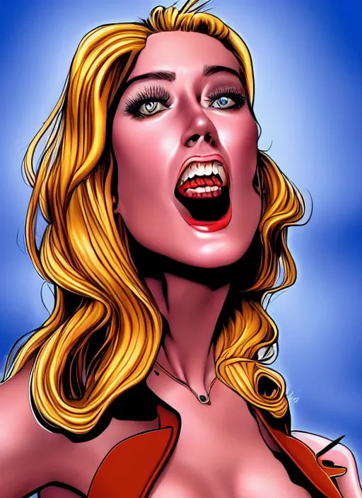 Image similar to amber heard as a bill Ward cartoon, detailed digital art, trending on Artstation