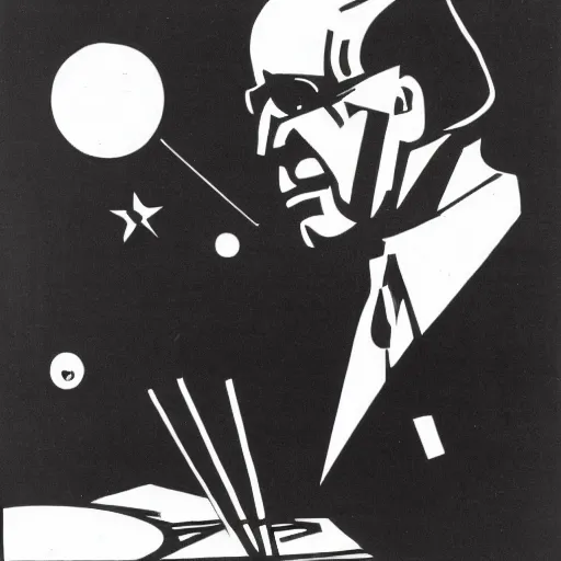 Prompt: bauhaus depiction of joe biden