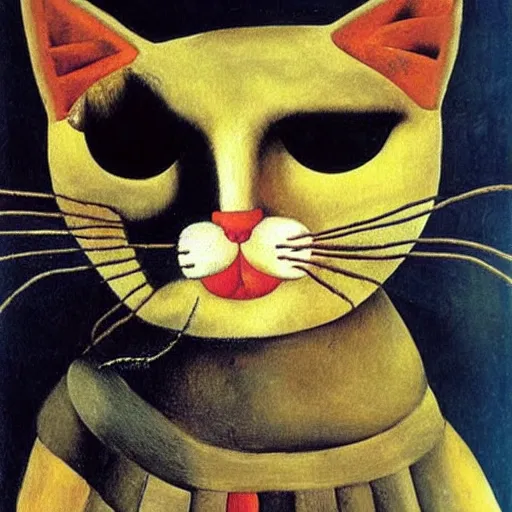 Image similar to house cat by Frida Kahlo