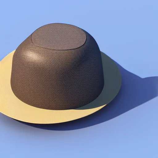 Prompt: 3 d object of hat rendered in isometric in 3 d game, isometric art, centralised, mohamed chahin, blender cycles render, solid colours material, no background