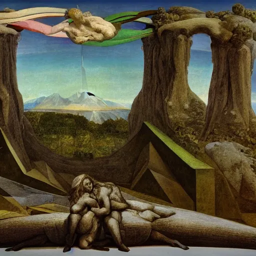 Image similar to iridescent prismatic french rapids line raven glaciers trunk sprout , by Henry Fuseli and Richard Dadd and Filippino Lippi , unreal engine , rococo , constructivism