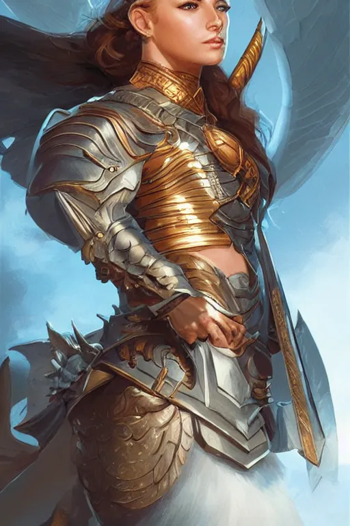 Image similar to amazon valkyrie athena, d & d, fantasy, portrait, highly detailed, headshot, digital painting, trending on artstation, concept art, sharp focus, illustration, art by artgerm and greg rutkowski and magali villeneuve