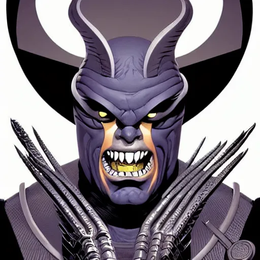 Image similar to medium portrait, by killian eng and joe fenton and martin deschambault, inspired by x - men villains, fine, sharp high detail,