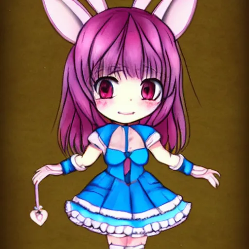 Prompt: original chibi bunny girl