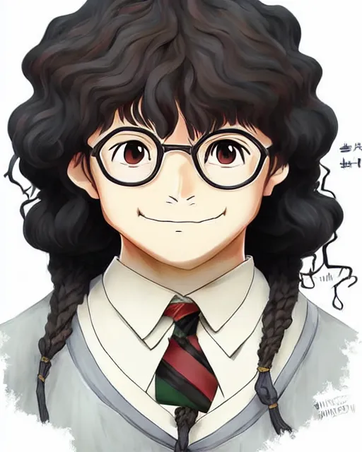 Image similar to Hagrid in cute anime style, Harry Potter movie style, detailed realistic beautiful, smooth, artistic, high quality, in style of Ghibli, artstation, CGI