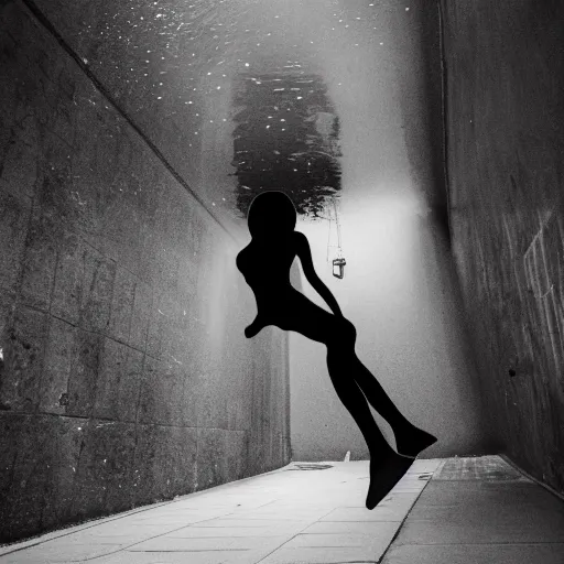 Prompt: underwater street photo by Picasso