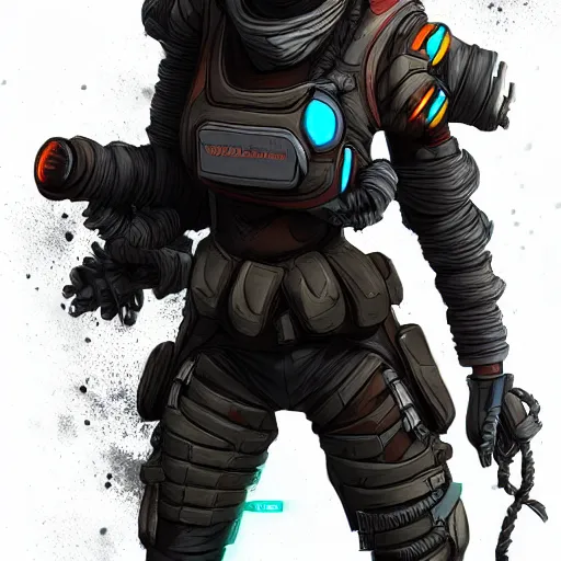 Image similar to wraith from apex legends, digital art, character design, masterpiece