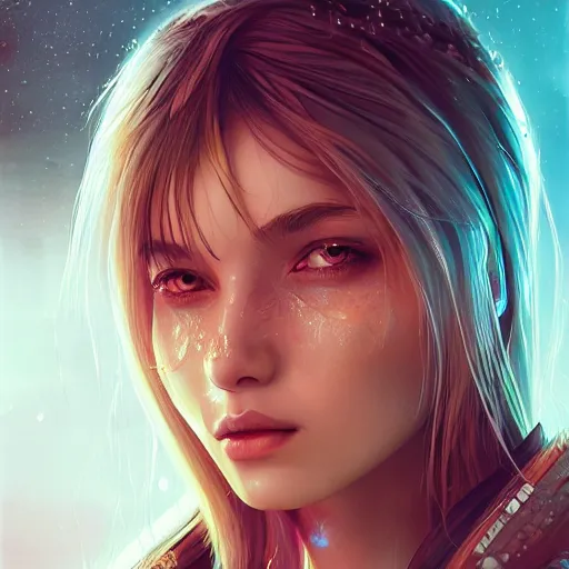 Image similar to [ important ] beautiful futuristic girl, diffuse lighting, fantasy, intricate, highly detailed, lifelike, photorealistic, digital painting, artstation, illustration, concept art, smooth, sharp focus