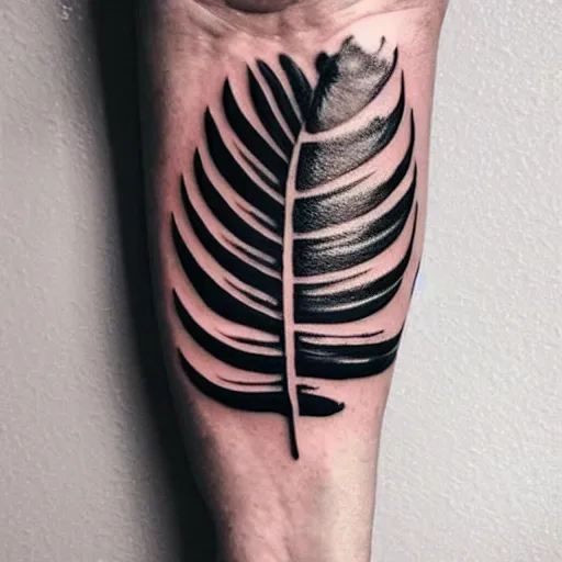 Prompt: a thin detailed black line drawn tattoo of a monstera deliciosa leaf, intricate details, ornamental, elegant, symmetrical!! symmetrical - tatoo!!