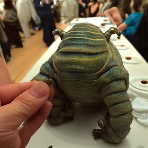 Image similar to photo realistic tardigrade at a party