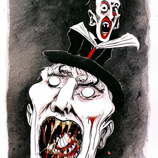 Image similar to dracula by ralph steadman