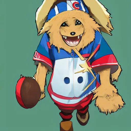 Image similar to anime Portrait of Youppi the Habs Montreal Canadiens Mascot as a very cute powerful and friendly pokemon, highly detailed anime, high evolution, 1990s, legendary, smooth, sharp focus, dynamic lighting, intricate, trending on ArtStation, illustration pokemon, art by WLOP