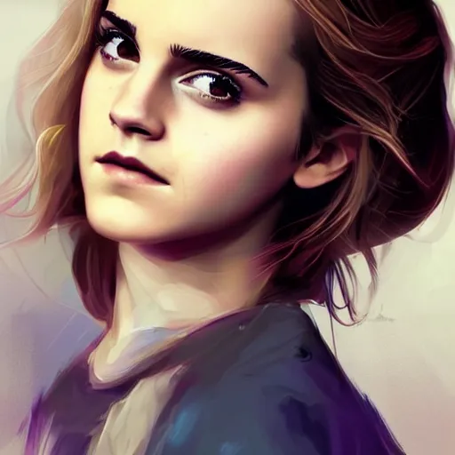 Image similar to emma watson as a teen girl, gorgeous, amazing, elegant, intricate, highly detailed, digital painting, artstation, concept art, sharp focus, illustration, art by Ross tran