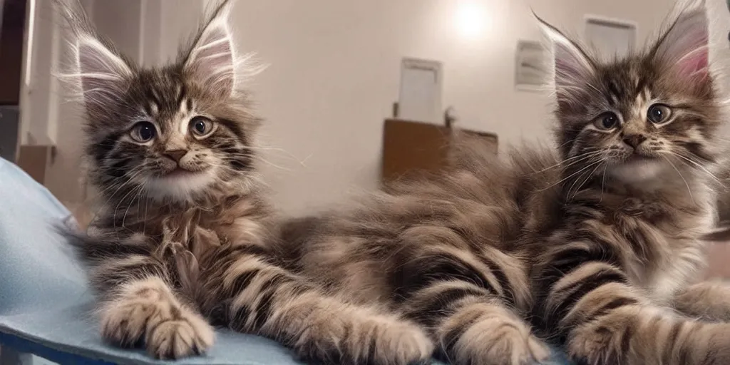 Image similar to a 3 d rendered movie still maine coon kitten descendant 1 million in the future. kitten wears a spacesuit, and explores cosmos in a space ship with a cat tree. science fiction blockbuster movie kittens rule the world or what's on tv? kittens!, lightyear ( film, 2 0 2 2 ) computer - animated science fiction action - adventure.