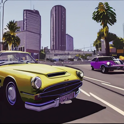 Prompt: gta 6 in colour painting