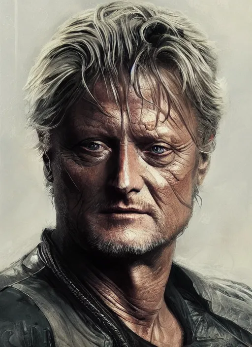 Image similar to portrait of rutger hauer, marvel comics, dark, intricate, highly detailed, smooth, artstation, digital illustration by ruan jia and mandy jurgens and artgerm and wayne barlowe and greg rutkowski and frank frazetta