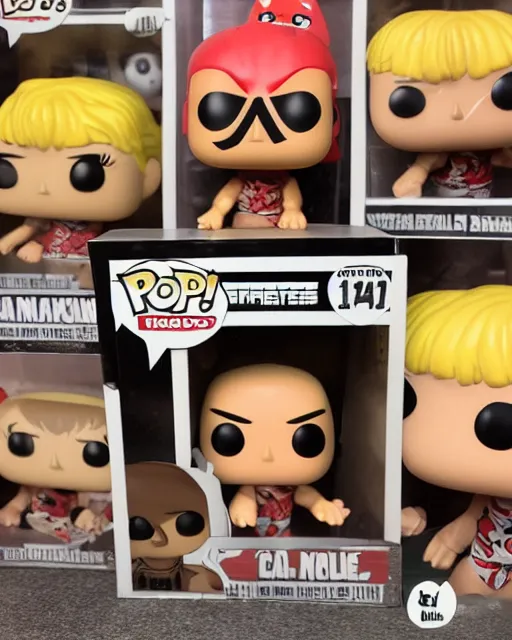 Image similar to Wrestler Funko Pop. Photographic, photography