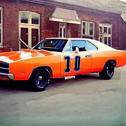 Prompt: general lee on his charger