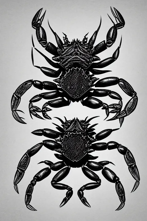 crab humanoid figure warrior, symmetrical, highly | Stable Diffusion ...