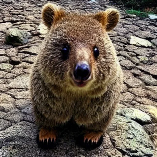 Prompt: “a quokka mixed with a bear”