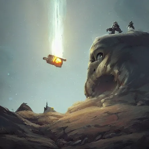 Image similar to 👨‍🚀🦝 , land Art, Greg rutkowski Trending artstation, surrealist