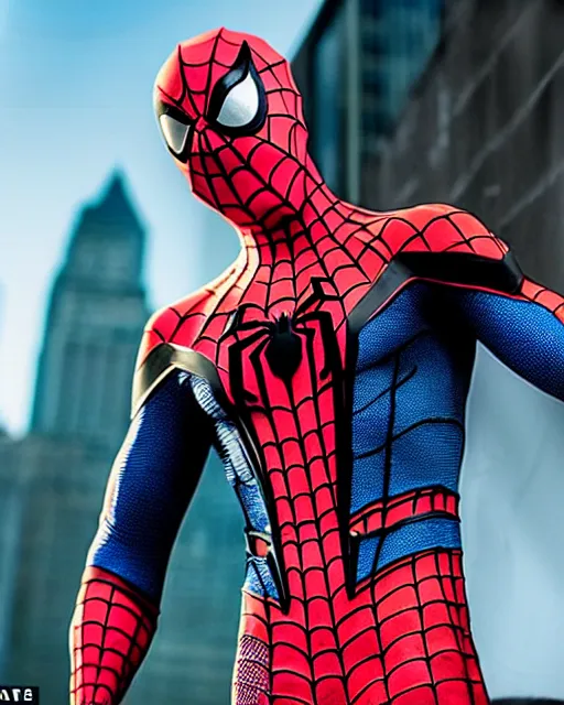 Prompt: spider - man created this suit to combat the hobgoblin the suit warps light and sound around it, rendering it invisible. clear translucent spiderman