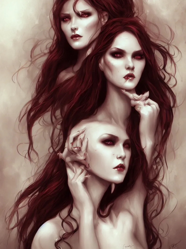 Prompt: beautiful sexy demonic women, by charlie bowater, full body, gorgeous, pretty, symmetrical face