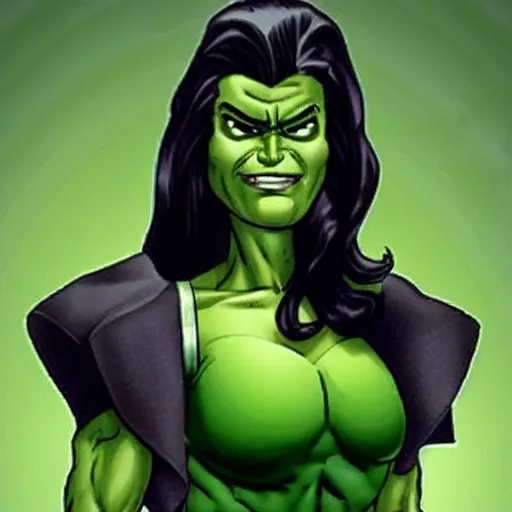 Image similar to Gal Godot as She-Hulk