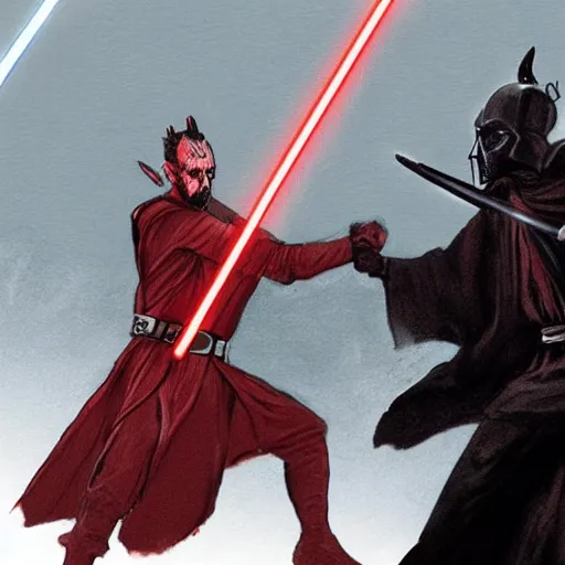 luke skywalker vs darth maul