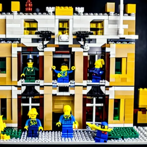 Image similar to mar - a - lago fbi raid lego set