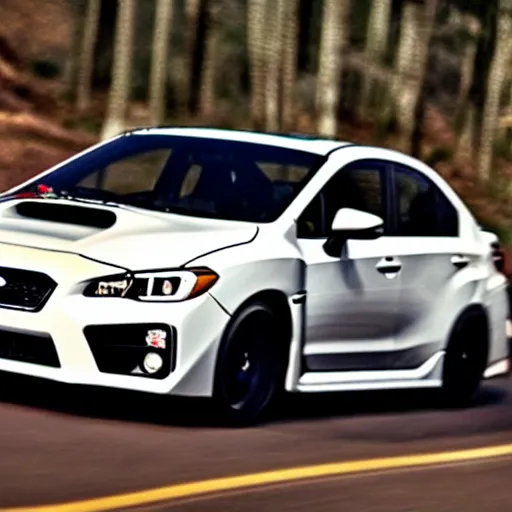 Image similar to a 2019 WRX made of bacon