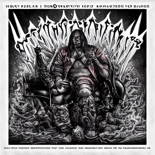 Prompt: heavy metal album cover of viktor orban