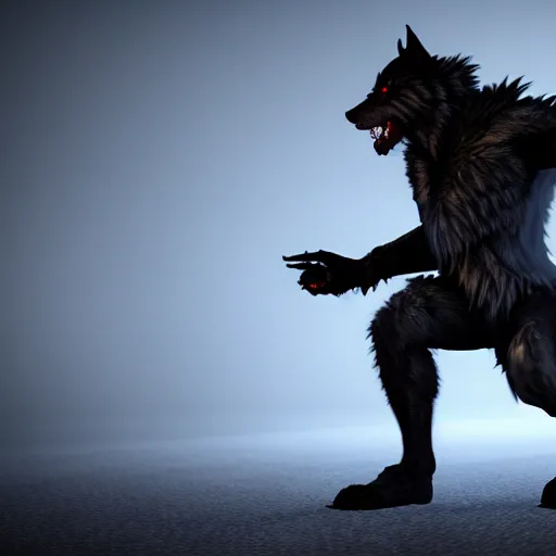 Image similar to werewolf from van helsing unreal engine hyperreallistic render 8k