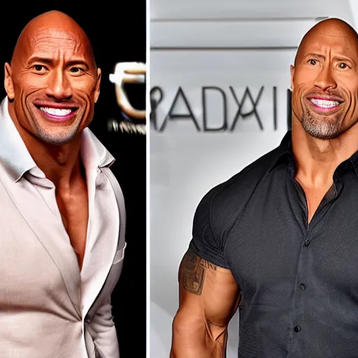 dwayne johnson raises his eyebrow, Stable Diffusion