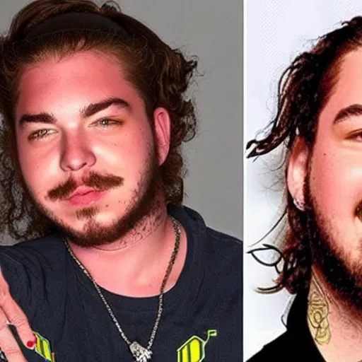 Image similar to post Malone without tattoos