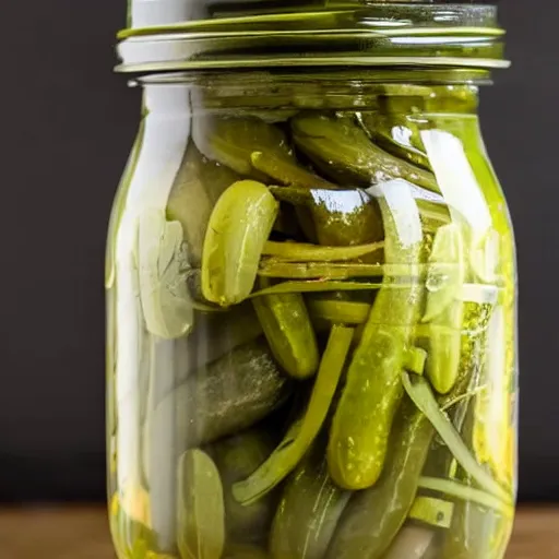 Prompt: Can't wait to sit down and eat this yummy jar of pickles