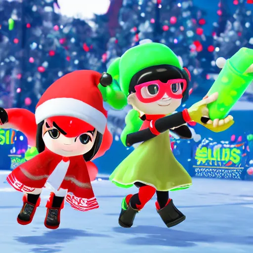 Image similar to Splatoon 3 Christmas event outfit