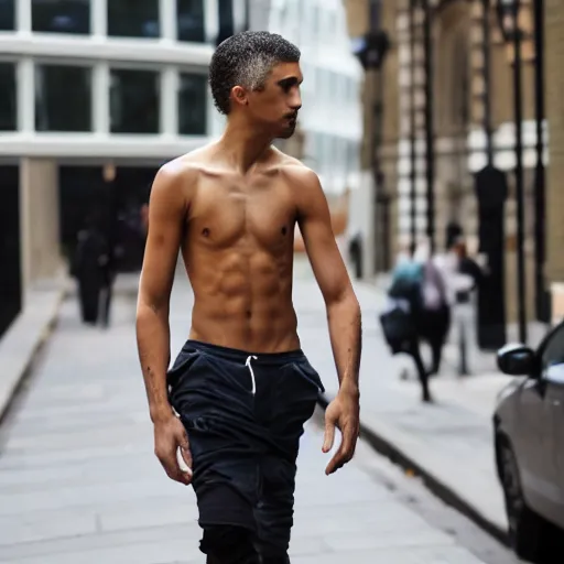 Image similar to skinny mixed race man sagging in london