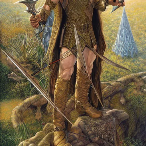 Prompt: fair elven prince Legolas by Mark Brooks, Donato Giancola, Victor Nizovtsev, Scarlett Hooft, Graafland, Chris Moore