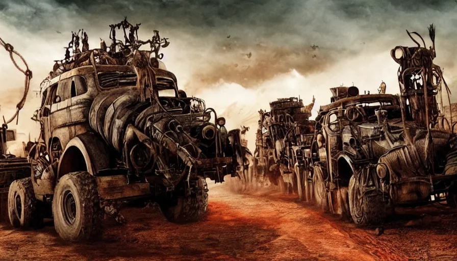 Prompt: Bloogbag factory, Mad Max Fury Road