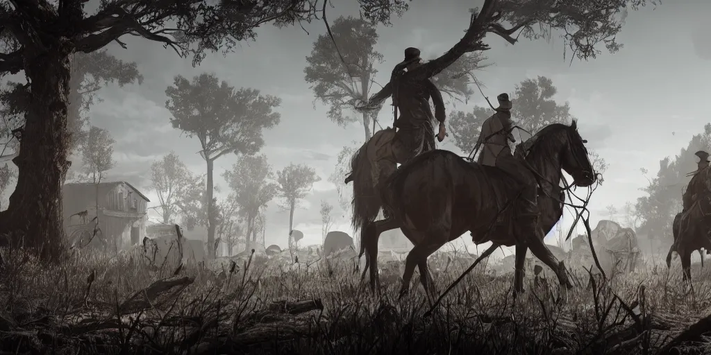 Image similar to hunt showdown concept art render in unreal engine 5