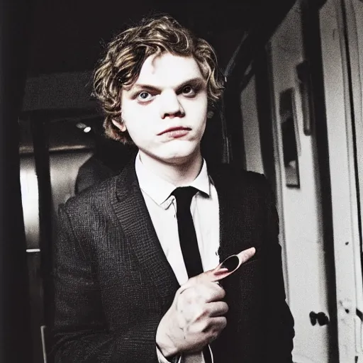 Prompt: evan peters photographed by nan goldin