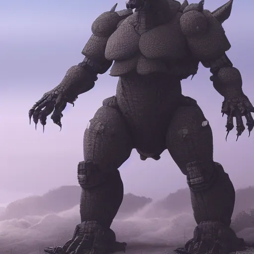 Prompt: an illustration of the full body of a mecha godzilla, photorealistic, 3 d, unreal engine