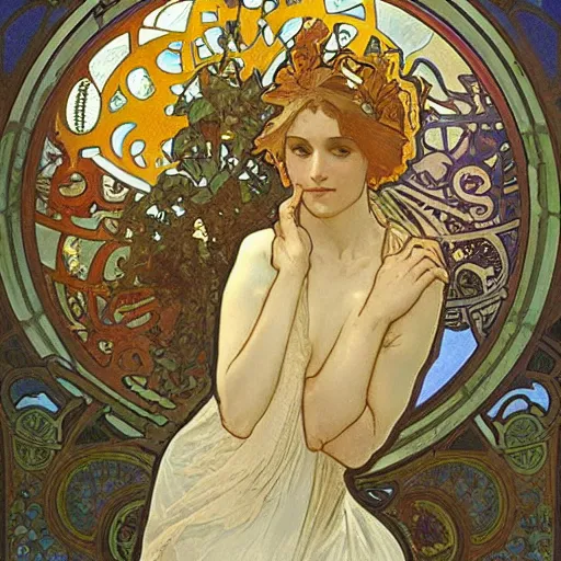 Image similar to venice by alphonse mucha