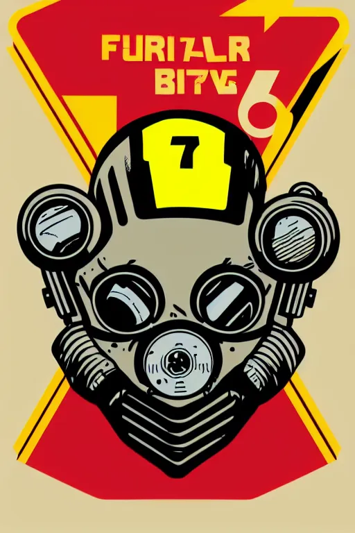 Image similar to fallout 7 6 retro futurist illustration art by butcher billy, sticker, colorful, illustration, highly detailed, simple, smooth and clean vector curves, no jagged lines, vector art, smooth andy warhol style